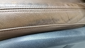 Driver's seat Audi Q7 16- without airbag, brown leather, heating, ventilation, electric, cracked leather, needs cleaning