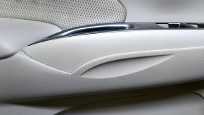 Door trim card front left Nissan Versa 12-19 usa gray, with gray insert, armrest gray plastic, carbon fiber trim, scratches, abrasions, for dry cleaning