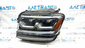 Headlight front left VW Atlas 18-20 prerest complete with chrome and block, sand, scratch