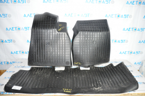 Set of floor mats for Tesla Model Y 20 - rubber, black