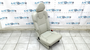 Right rear seat Volvo XC90 16-22 gray leather for 3 rows, dry clean, worn, scratches, broken lower trim