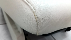 Right rear seat Volvo XC90 16-22 gray leather for 3 rows, dry clean, worn, scratches, broken lower trim