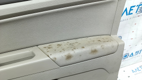 Door trim card front right VW Atlas 18- gray, armrest gray leather, insert under dark wood, gray molding, with tweeter, for cleaning, scratches