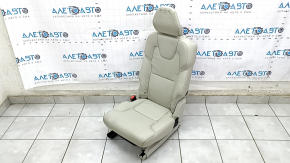 Rear seat left Volvo XC90 16-22 gray leather for 3 rows, dry cleaning, broken lower pads and tilt handle