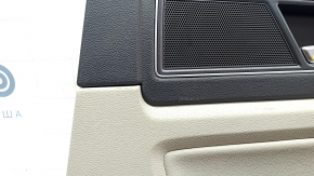 Door trim card rear right VW Atlas 18 - gray, with curtain and tweeter, armrest gray leather, leather insert, for cleaning, scratches