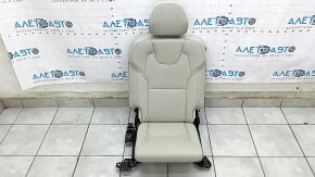 Rear row of seats left 3rd row Volvo XC90 16-22 leather gray, scratch, needs cleaning