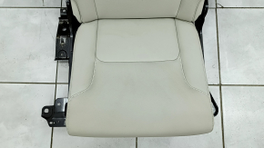 Rear row of seats left 3rd row Volvo XC90 16-22 leather gray, scratch, needs cleaning
