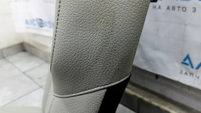 Rear row of seats left 3rd row Volvo XC90 16-22 leather gray, scratch, needs cleaning