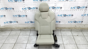 Rear row of seats right 3 row Volvo XC90 16-22 leather gray, scratches, needs cleaning