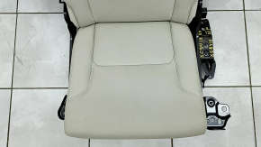 Rear row of seats right 3 row Volvo XC90 16-22 leather gray, scratches, needs cleaning