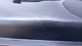 Door trim card front left Infiniti JX35 QX60 13- black with black insert leather, armrest black leather, under seat memory, molding under wood gloss, without backlight, dents, bumps, scratches