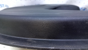 Door trim card front left Jeep Cherokee KL 14-18 black with black insert cloth, armrest black leather, molding wood color, dent, scratches, scuffs
