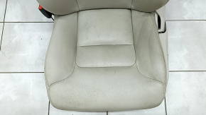 Driver's seat Volvo XC90 16-17 without airbag, electric, grey leather, cracks in leather, worn, needs cleaning