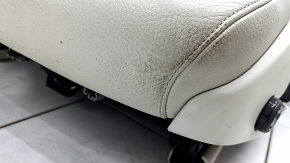 Driver's seat Volvo XC90 16-17 without airbag, electric, grey leather, cracks in leather, worn, needs cleaning
