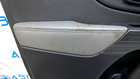 Door trim card front left Jeep Cherokee KL 14-18 - black with black insert leather, armrest gray leather, molding under the tree, dents, abrasions, scuffs, scratches, for dry cleaning