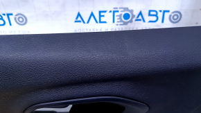 Door trim card front left Jeep Cherokee KL 14-18 - black with black insert leather, armrest gray leather, molding under the tree, dents, abrasions, scuffs, scratches, for dry cleaning