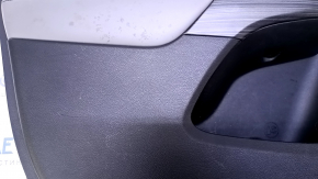 Door trim card front left Jeep Cherokee KL 14-18 - black with black insert leather, armrest gray leather, molding under the tree, dents, abrasions, scuffs, scratches, for dry cleaning