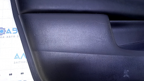 Door trim card front left Infiniti JX35 QX60 13- black with black insert leather, armrest black leather, under seat memory, molding under wood gloss, without backlight, dents, bumps, scuffed