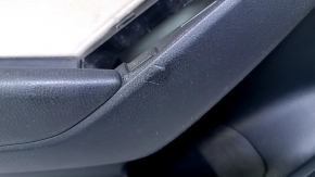 Door trim card front left Mazda 3 14-18 BM black, with gray insert, armrest black leather, crack, dents, scratches, abrasions