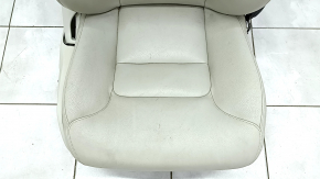 Passenger seat Volvo XC90 16-17 without airbag, electric, grey leather, cracks in leather, worn, scratches, needs cleaning