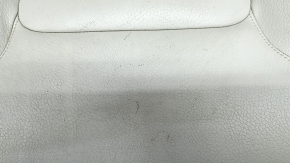 Passenger seat Volvo XC90 16-17 without airbag, electric, grey leather, cracks in leather, worn, scratches, needs cleaning