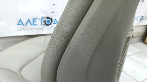 Passenger seat Volvo XC90 16-17 without airbag, electric, grey leather, cracks in leather, worn, scratches, needs cleaning