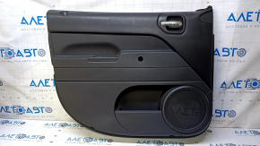 Door trim card front left Jeep Patriot 11-17 black with black insert leather, rubber armrest, for mechanical window lifter, scratches, abrasions