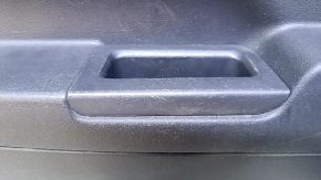 Door trim card front left Jeep Patriot 11-17 black with black insert leather, rubber armrest, for mechanical window lifter, scratches, abrasions