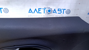 Door trim card front left Jeep Cherokee KL 14-18 - black with black insert leather, armrest gray leather, molding under the tree, dents, abrasions, scratches, scuffs, for dry cleaning