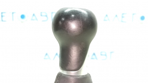 Gear knob Audi A4 B8 13-16 leather black, worn peeling chrome
