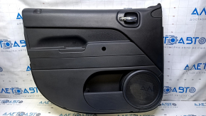 Door trim card front left Jeep Patriot 11-17 black with black insert leather, rubber armrest, for mechanical window lifter, scratches, abrasions, dent