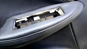 Door trim card front left Infiniti QX30 17- black with black insert leather, armrest black leather, molding black gloss, scratches, scuffs, abrasions, dents