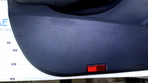 Door trim card front left Infiniti QX30 17- black with black insert leather, armrest black leather, molding black gloss, scratches, scuffs, abrasions, dents