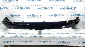Rear bare bumper lower part Volvo XC90 16-22 for parking sensors, blue, scratches, dents, dented, broken fasteners