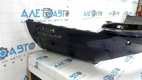 Rear bare bumper lower part Volvo XC90 16-22 for parking sensors, blue, scratches, dents, dented, broken fasteners