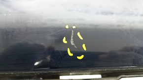 Rear bare bumper lower part Volvo XC90 16-22 for parking sensors, blue, scratches, dents, dented, broken fasteners