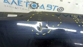 Rear bare bumper lower part Volvo XC90 16-22 for parking sensors, blue, scratches, dents, dented, broken fasteners