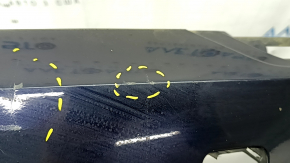 Rear bare bumper lower part Volvo XC90 16-22 for parking sensors, blue, scratches, dents, dented, broken fasteners