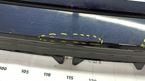 Rear bumper bare upper part Volvo XC90 16-19 without autoparking, blue, crack, scratches