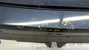 Rear bumper bare upper part Volvo XC90 16-19 without autoparking, blue, crack, scratches