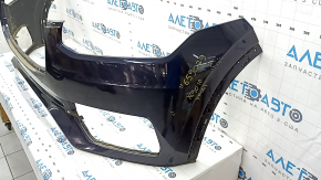 Front bumper bare Volvo XC90 16-19 without headlight washers and park assist, blue, dented, scratches