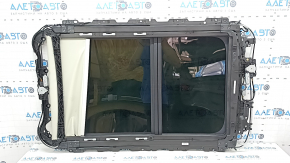 Panorama assembly Volvo XC90 16-22 gray curtain, rusty curtain mechanism, working drive, curtain mount broken, needs dry cleaning
