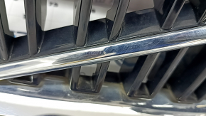 Radiator grill with badge Volvo XC90 16-19 black, chrome frame, without chamber, sand, scratches