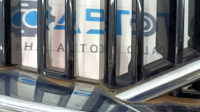 Radiator grill with badge Volvo XC90 16-19 black, chrome frame, without chamber, sand, scratches