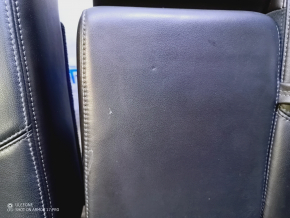 Rear row of seats 2 row Nissan Pathfinder 13-16 leather black, dents, bumps, scratches, scuffed