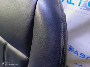 Rear row of seats 2 row Nissan Pathfinder 13-16 leather black, dents, bumps, scratches, scuffed