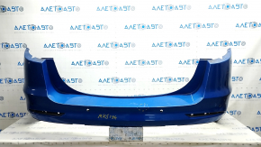 Rear bumper bare Ford Fusion mk5 19-20 for 4 parking sensors without Park Assist, blue, worn, missing parking sensor mount, broken mounts