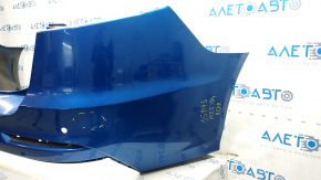 Rear bumper bare Ford Fusion mk5 19-20 for 4 parking sensors without Park Assist, blue, worn, missing parking sensor mount, broken mounts