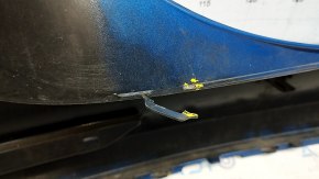 Rear bumper bare Ford Fusion mk5 19-20 for 4 parking sensors without Park Assist, blue, worn, missing parking sensor mount, broken mounts