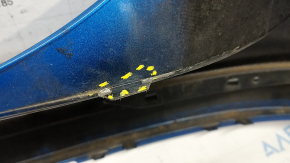 Rear bumper bare Ford Fusion mk5 19-20 for 4 parking sensors without Park Assist, blue, worn, missing parking sensor mount, broken mounts